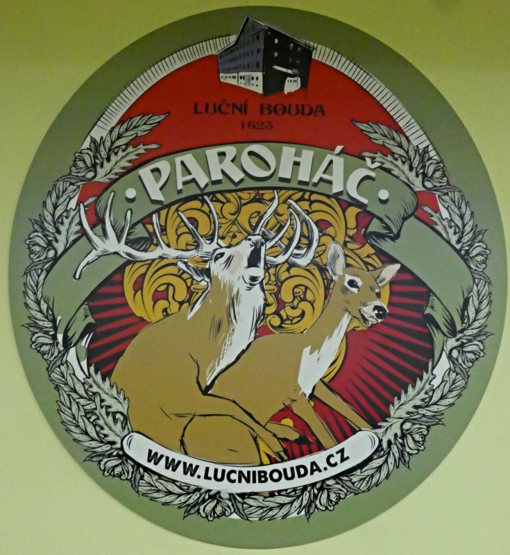 ...logo piva z místního pivovaru - pivo PAROHÁČ