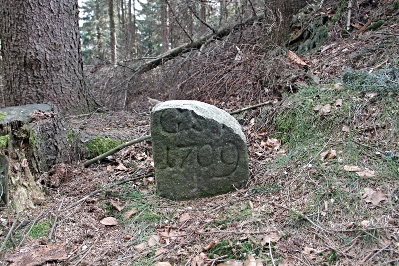 13.....více než 300 let staré hraniční kameny mezi panstvím Lemberk a Grabštejn ....